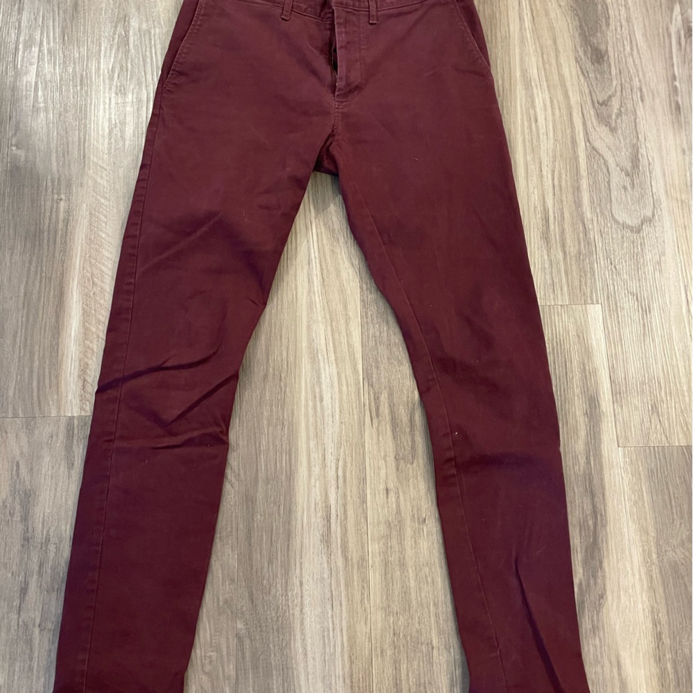 J Crew mens 28x32 chino pants - red